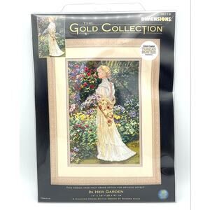 Dimensions Gold Collection In Her Garden Cross Stitch Kit 35119 New Flower 16x11